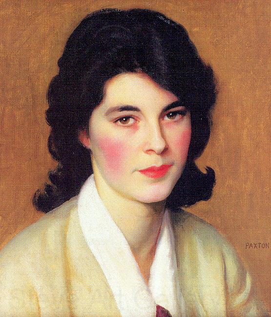 Paxton, William McGregor Portrait of Enid Hallin Spain oil painting art